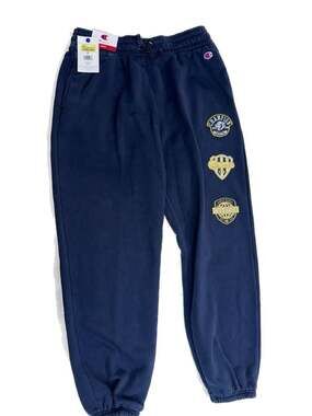 Champion Men's Phys. Ed. Navy Blue Patchwork Loose Fit Sweatpants